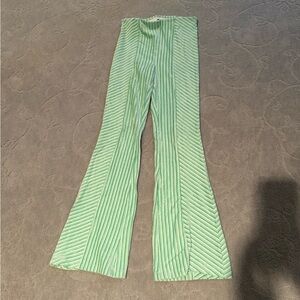Free People Green Flare Pants